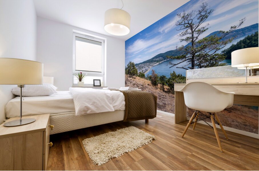 View from the Washington Park overlook over the town of Anacorte Mural print