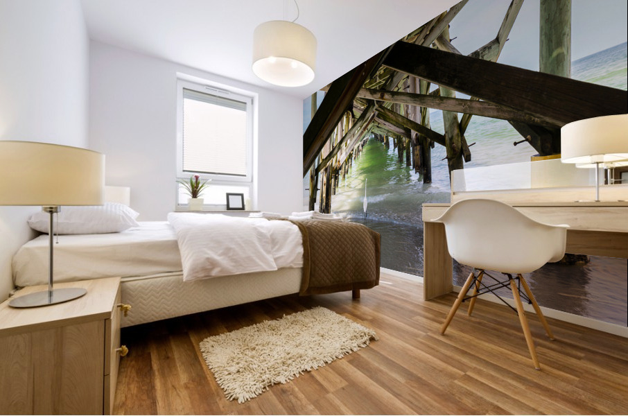 Redington Beach and pier in Pinellas County Mural print