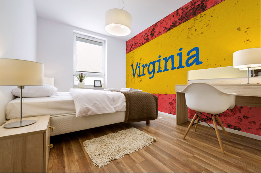 Macro photo of state of Virginia name on newstand Mural print