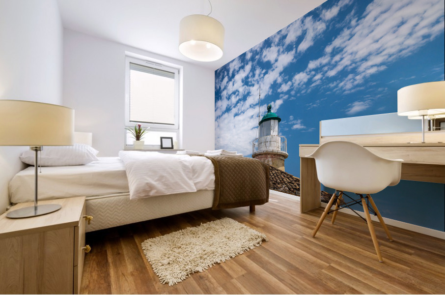 Old Fortress of Corfu by old town Mural print