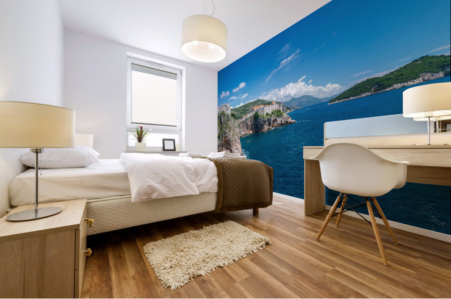 Fort Lawrence and city walls of the old town of Dubrovnik Mural print