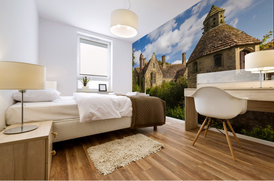 Historic british stately home with walled garden Mural print