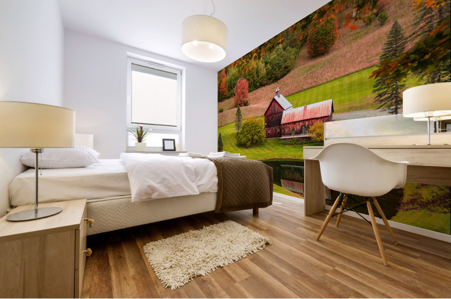 Iconic Sleepy Hollow Farm in Pomfret Vermont Mural print