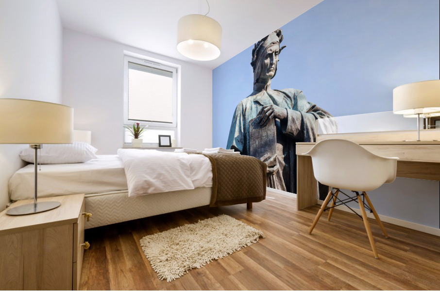 Dante statue with Divine Comedy in Meridian Hill park Mural print