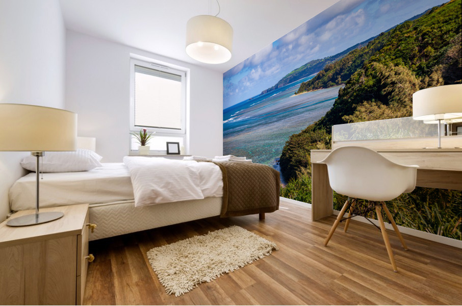 Sealodge and anini beach in Kauai Mural print