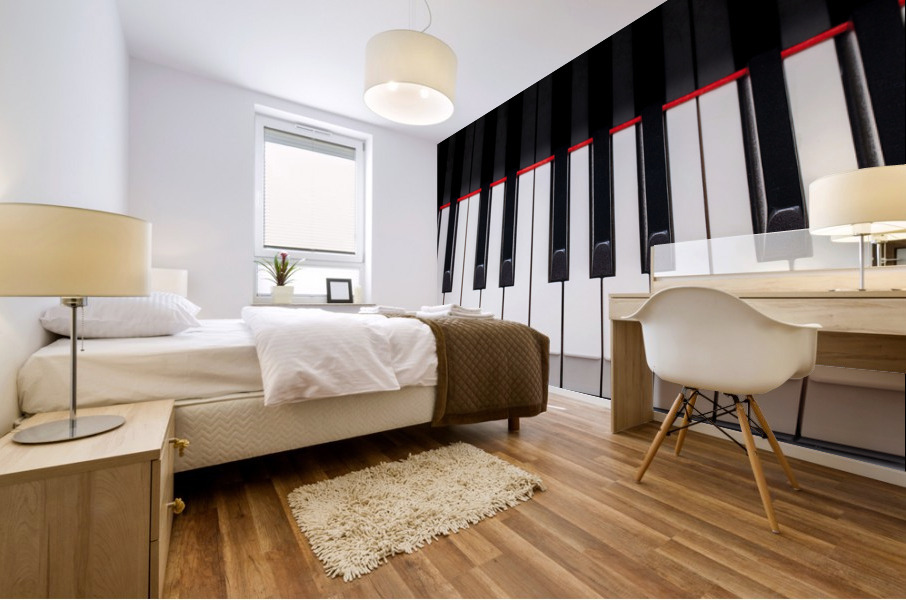 Close up of piano keys Mural print