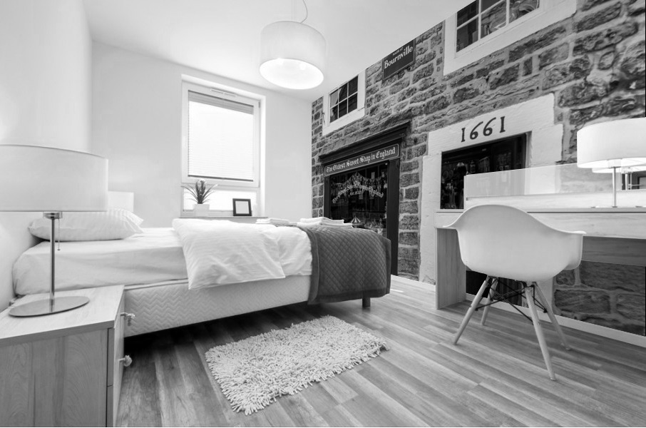 Oldest sweet shop in England in Pateley Bridge Mural print