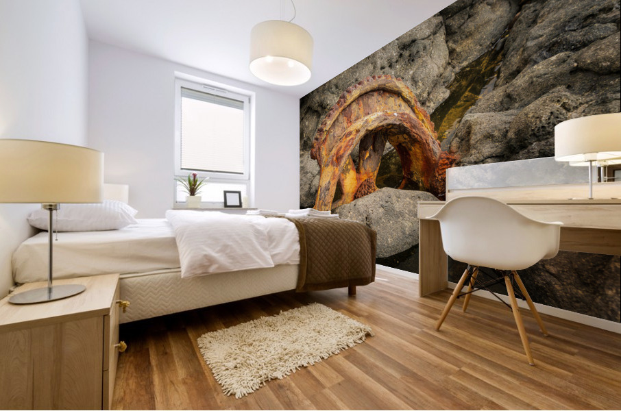 Sugar industry equipment abandoned on Mokolea Point Mural print