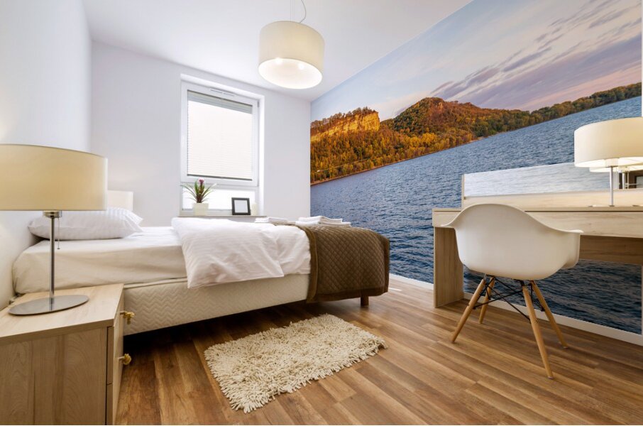 Cliffs of Maiden Rock Bluff state natural area from Mississippi  Mural print