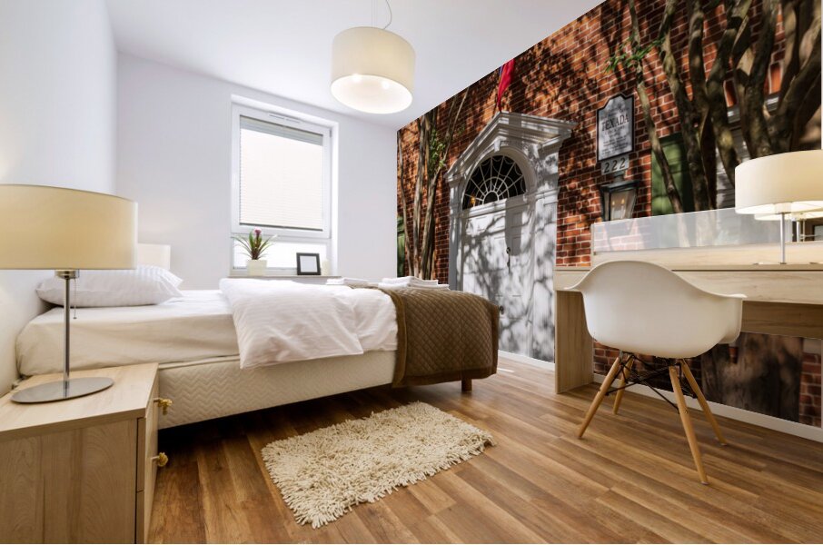 Oldest brick house in Natchez in Mississippi used as Capitol bui Mural print