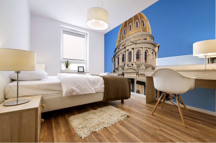 Gold covered dome of State Capitol Denver Mural print