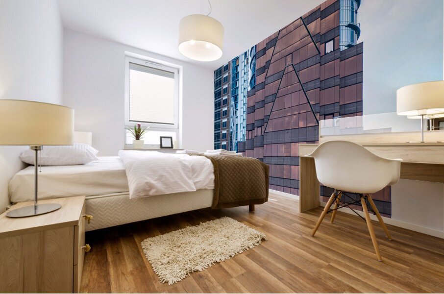 Abstract pattern of Austin Texas from South Congress bridge Mural print