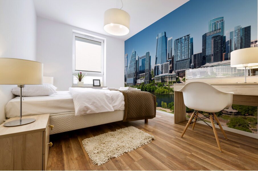 Aerial city skyline of Austin Texas in spring 2025 from park Impression murale