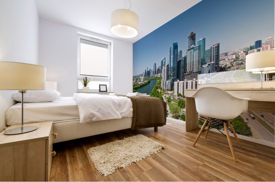 April 2025 view of Austin Texas with iconic skyline Mural print