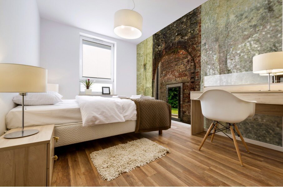 Interior doors and corridors of Appuldurcombe Hall Wroxall on I Mural print