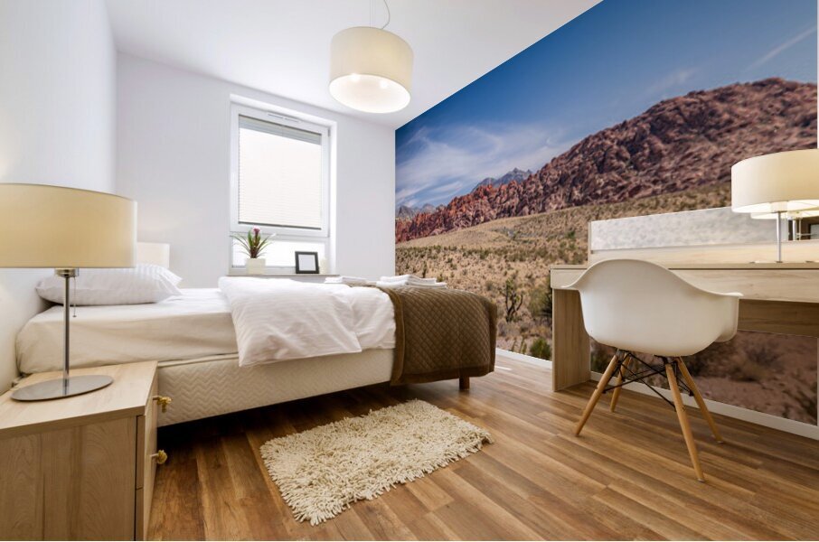 Majestic red rock formations in Red Rock Canyon Nevada from sce Mural print