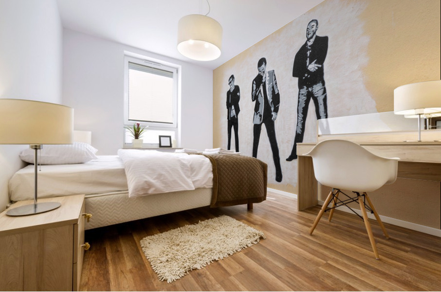 Wall painting of the pop group Muse  Mural print