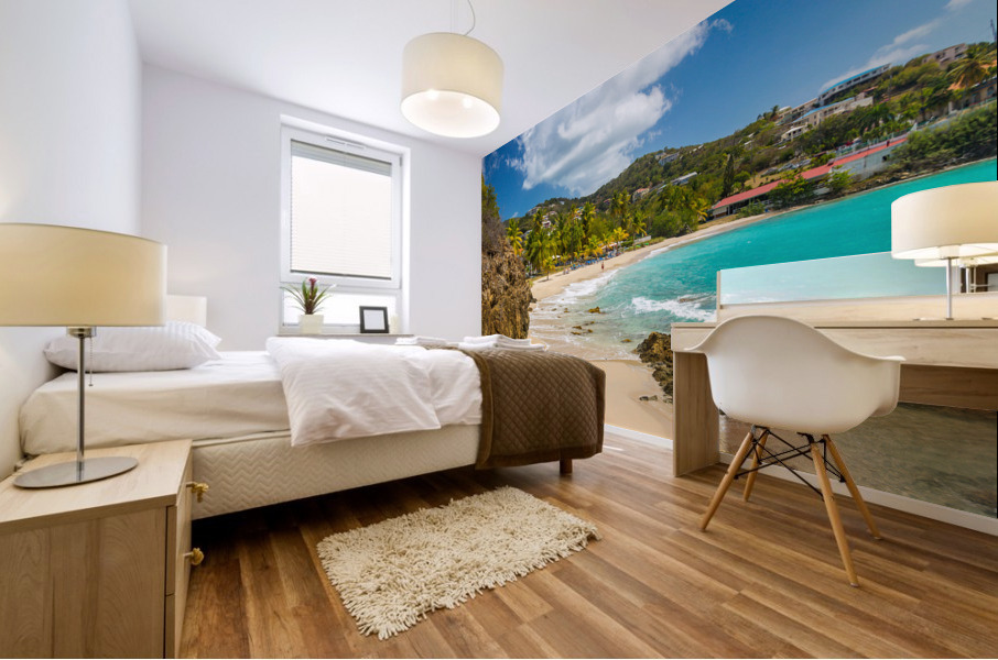 Frenchmans Bay with Beach scene St Thomas USVI Impression murale