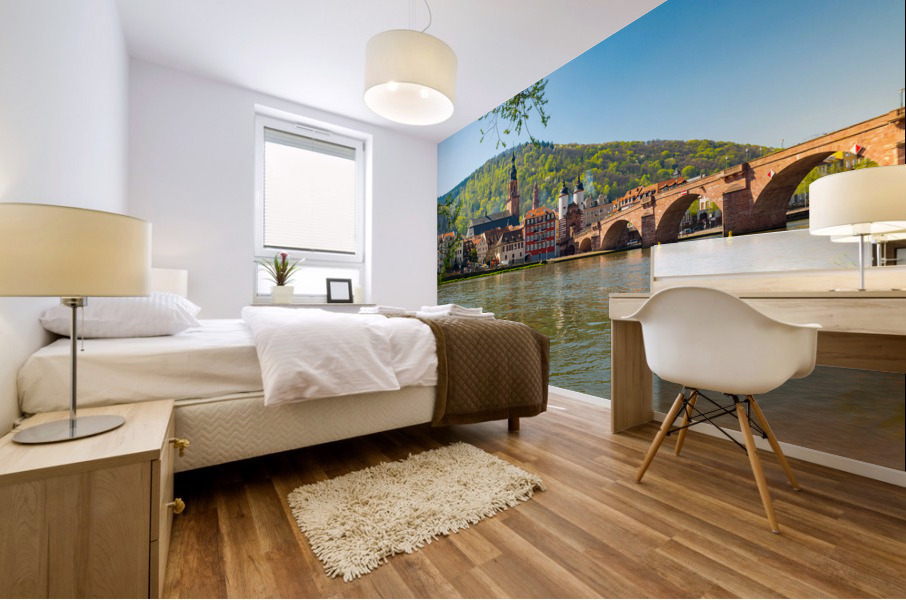 Old bridge into town of Heidelberg Germany Impression murale