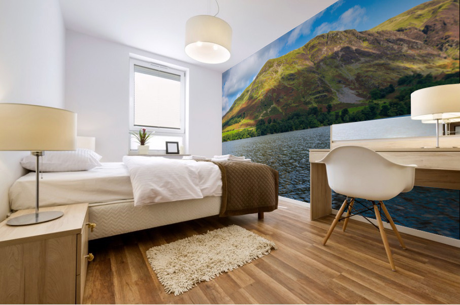 Buttermere panorama in Lake District Impression murale
