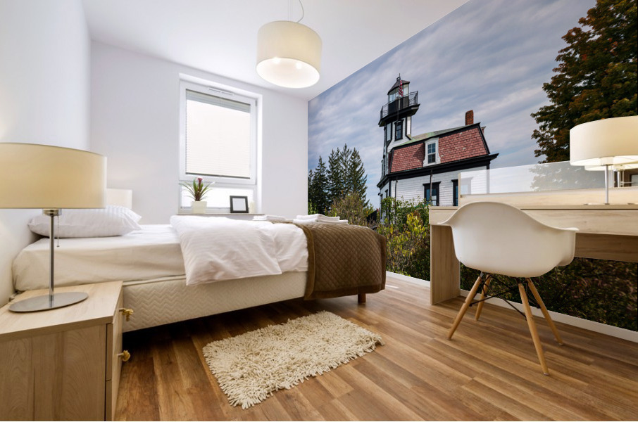 Old Colchester Reef lighthouse in Shelburne Mural print