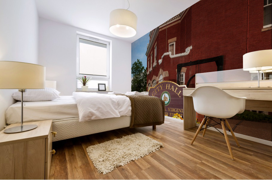 Manassas City Hall in Virginia Mural print