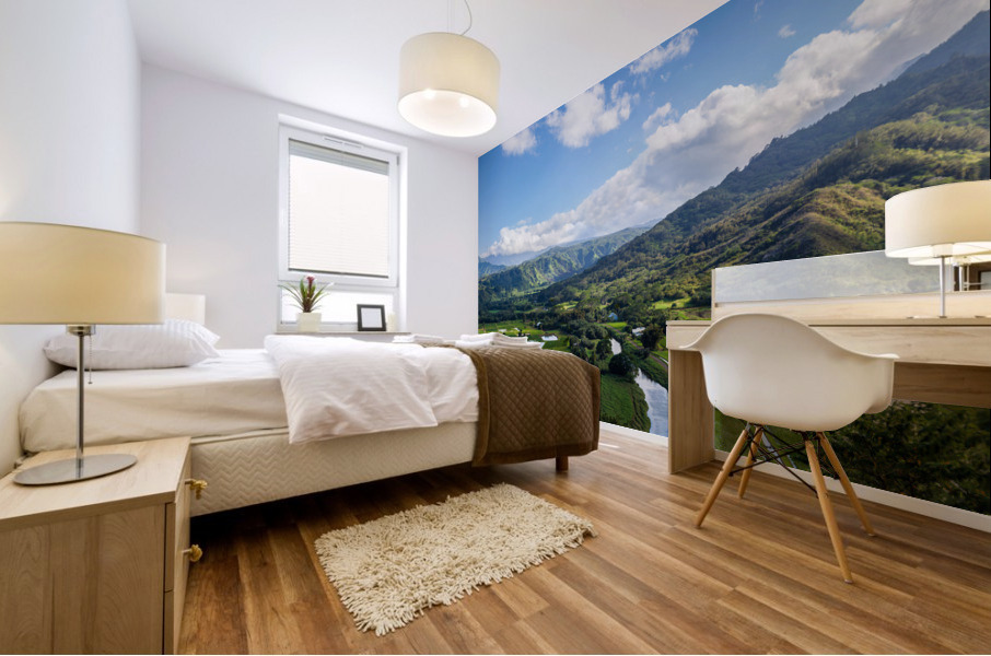 Hanalei valley from Princeville Kauai Mural print