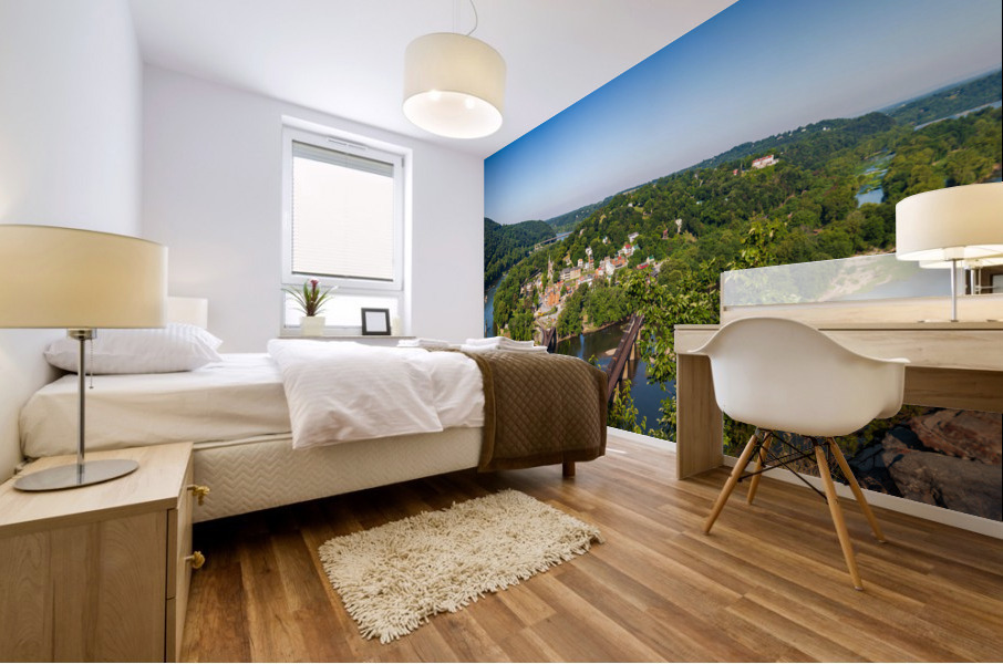 Panorama over Harpers Ferry Mural print