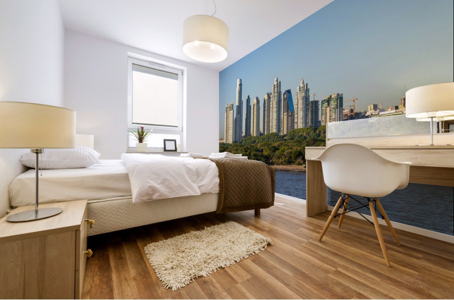 Modern apartments and offices of Puerto Madero in Buenos Aires Mural print