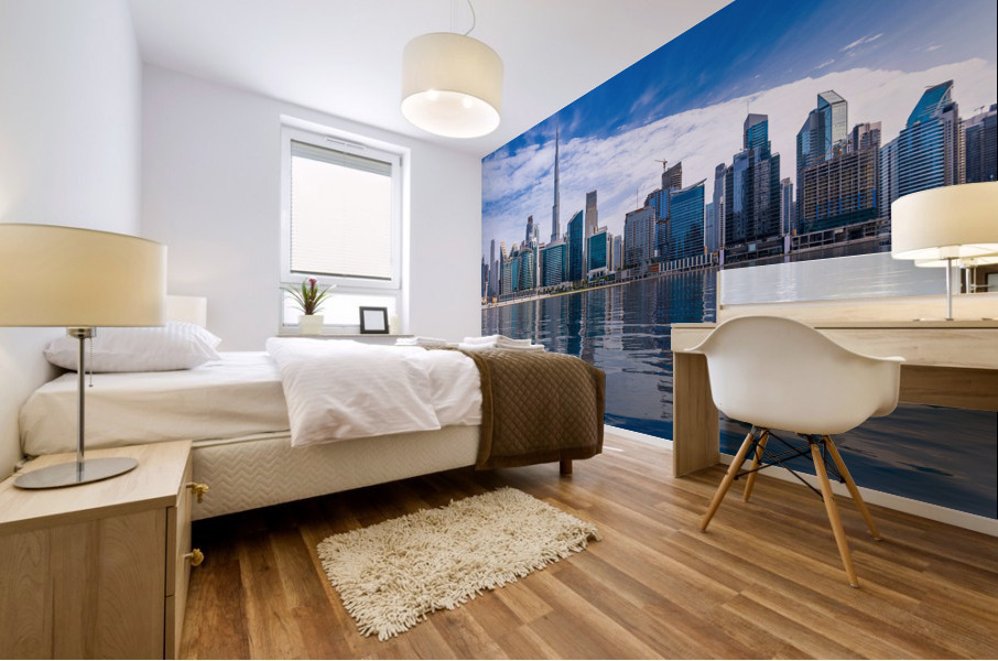 Apartments and hotels in Dubai Downtown district Mural print