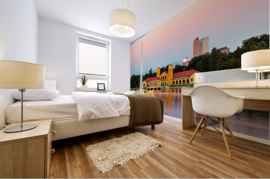 City Park in Denver with boathouse Ferril Lake Mural print