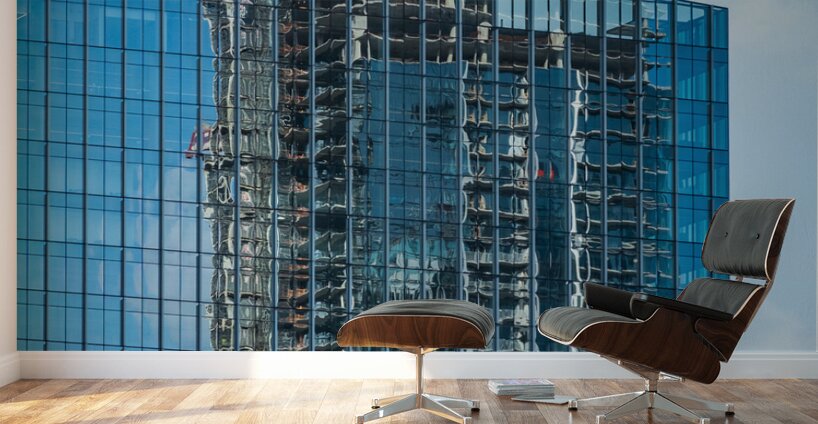 Reflections of other towers in Indeed HQ building in Austin TX Wall Murals