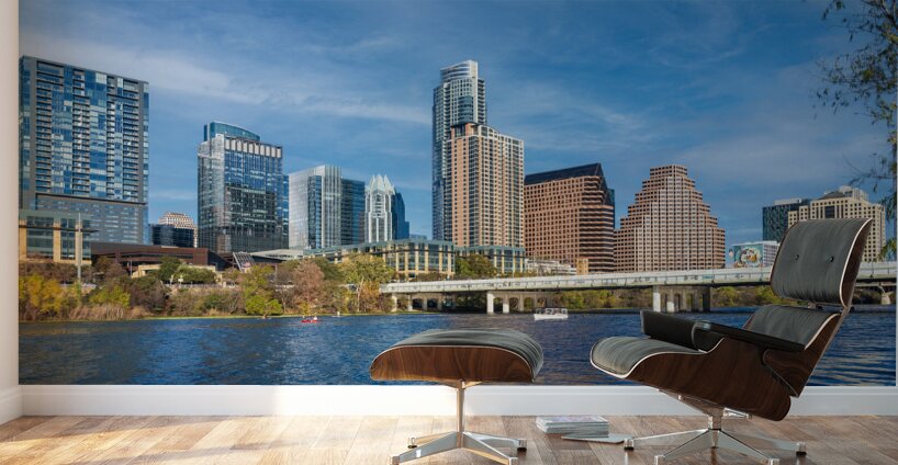 Mixed Use Skyline - Downtown Austin apartments and offices Wall Murals