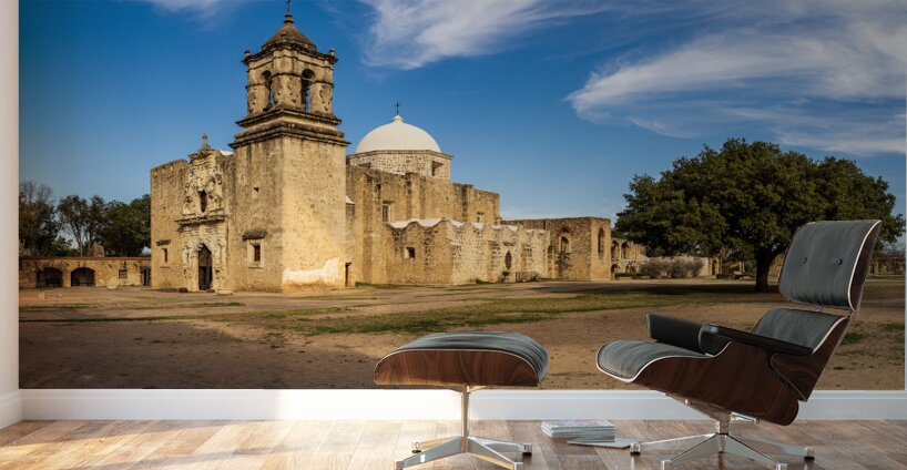 Entrance to the ornate San Jose mission church near San Antonio Wall Murals