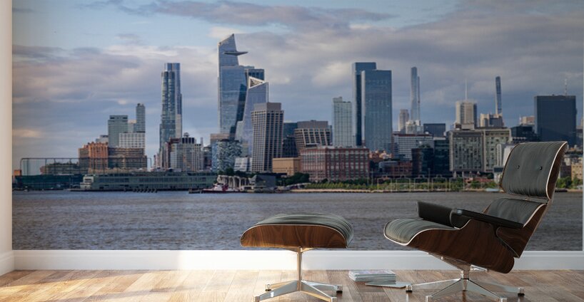 Tall office and apartment buidlings looking back to Hudson Yards Wall Murals