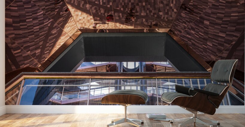 Reflective surface of the Vessel with photographer below Wall Murals