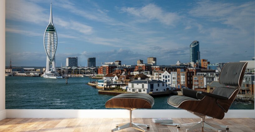 Spinnaker tower overlooks the harbor at Portsmouth with luxury y Wall Murals