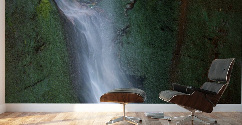 Floodlit waterfall in Shanklin Cline a tourist attraction on the Wall Murals