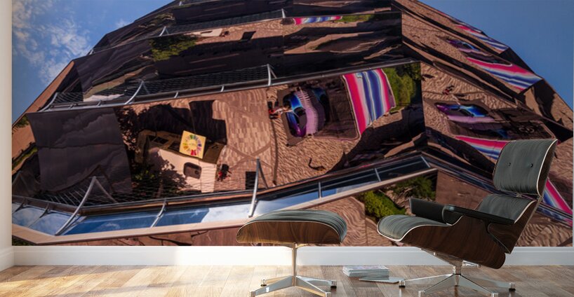 Reflective surface of the Vessel in Hudson Yards Manhattan Wall Murals