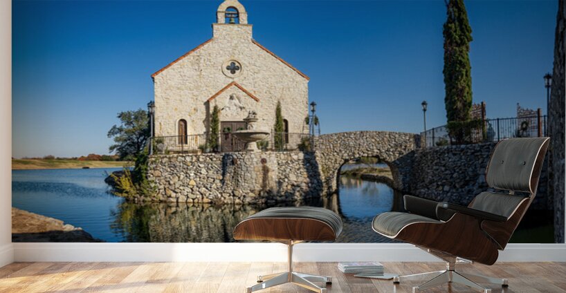 Clear December day in Adriatica Village McKinney Texas a plann Wall Murals