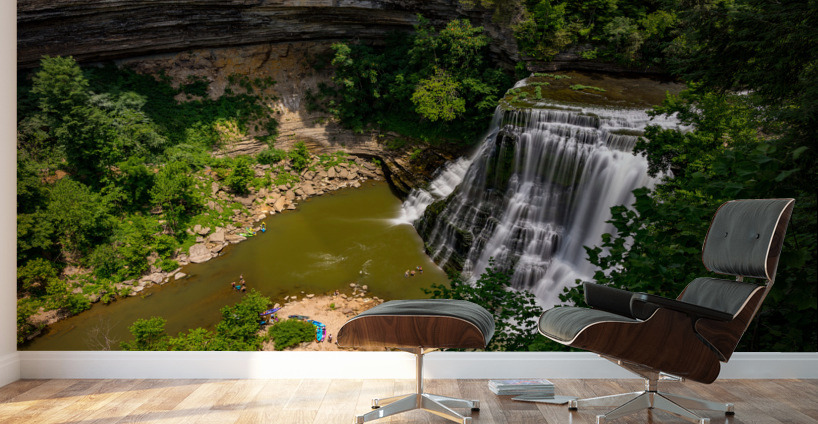 Burgess Falls waterfall in Tennessee in summer Wall Murals