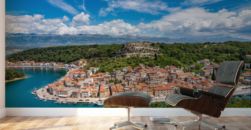 Picturesque small riverside town of Novigrad in Croatia Wall Murals