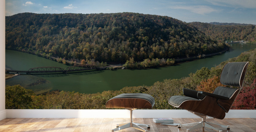 New River from Hawks Nest Overlook Wall Murals