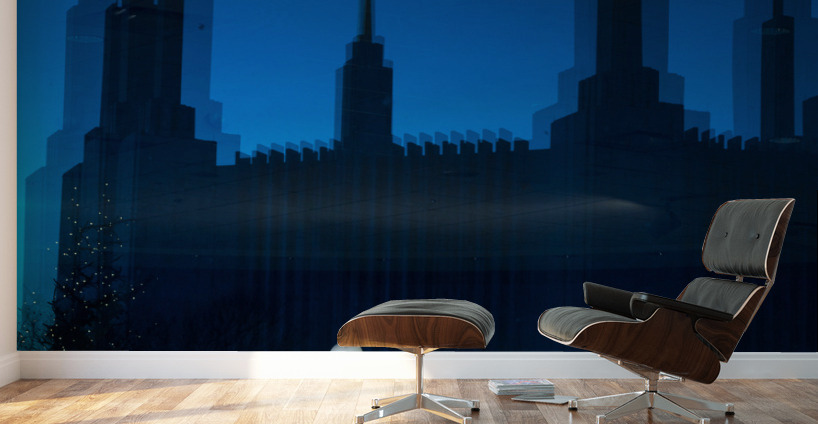 Mormon temple in Washington DC in late winter Wall Murals