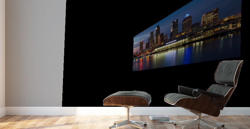 City skyline of Tampa Florida at sunset Wall Murals