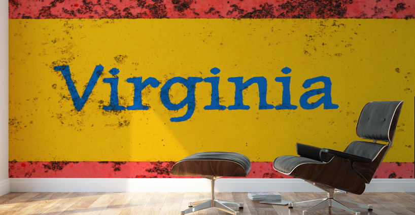 Macro photo of state of Virginia name on newstand Wall Murals
