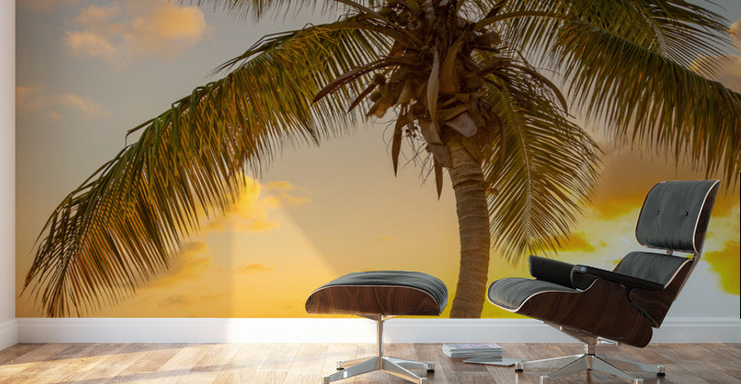 Cruise ship leaves St Thomas Wall Murals