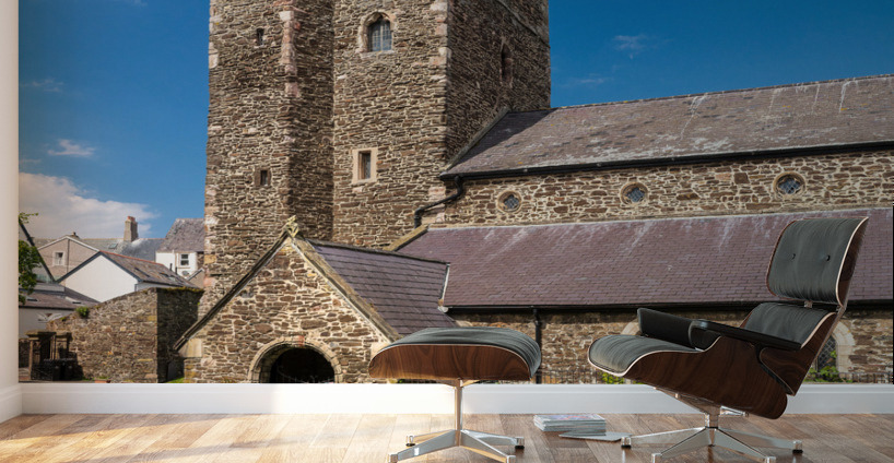 St Marys Church in historic Conwy in North Wales Wall Murals
