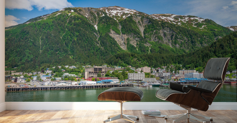 City of Juneau in Alaska seen from the water in the port Wall Murals