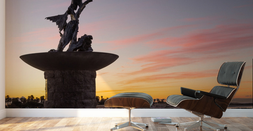 Mermaid statue entrance Ventura harbor Wall Murals